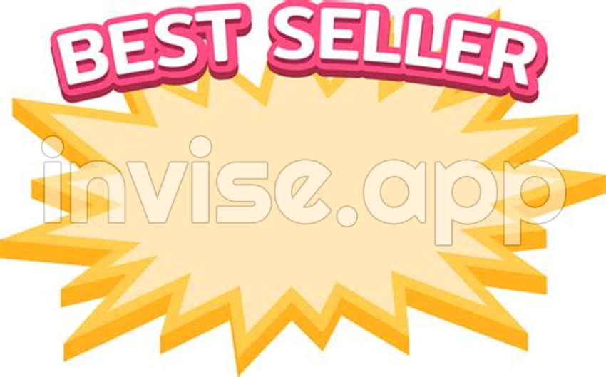 Best Seller, Starburst Label, Shopping Font, Promotion Label Sale - Company Promos