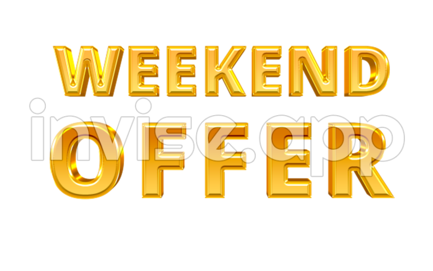 Weekend Promo - Weekend Offer Red Logo Sign Transparent City