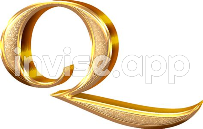 3D Gold Effect Letter Q 21054570 - Q& A Wallpaper