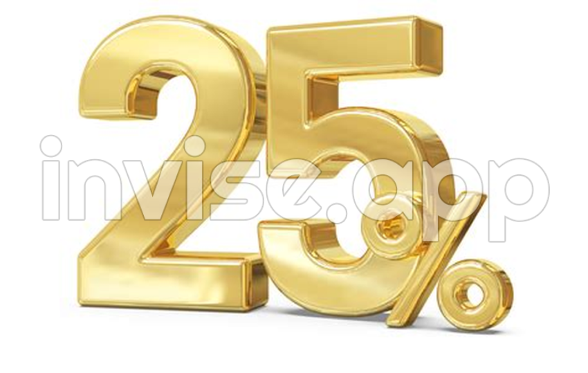 Promotion 25 Number Percent 3D 11297598 - Net Promo