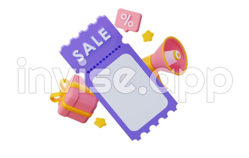 Premium Discount Coupon 3D Illustration Download In , Obj Or Blend Format - Promo 3D