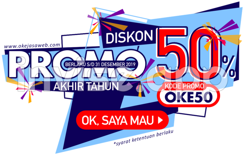 Wow ! Promo Spesial Akhir Tahun Diskon 50% Okejasaweb - Promo Sale Akhir Tahun