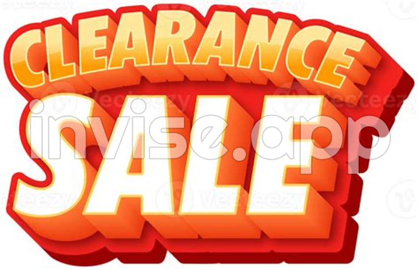 Clearance Sale Label, Alphabet 3D Text Effect, Promotion Discount Label - Promo Jelajah Akhir Tahun