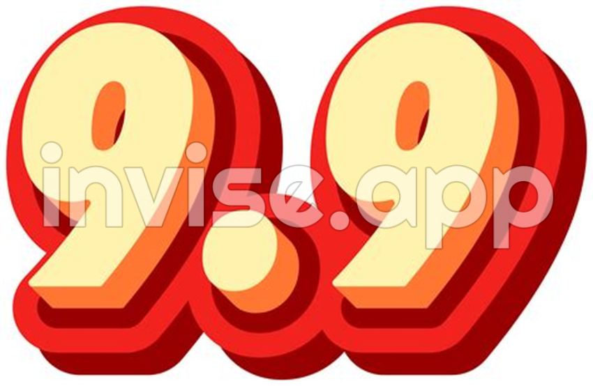 9 9 Sale, Promotion Label Sale, Alphabet 3D Text Effect, Promotion Discount Label 27382556 - Tema Promo September