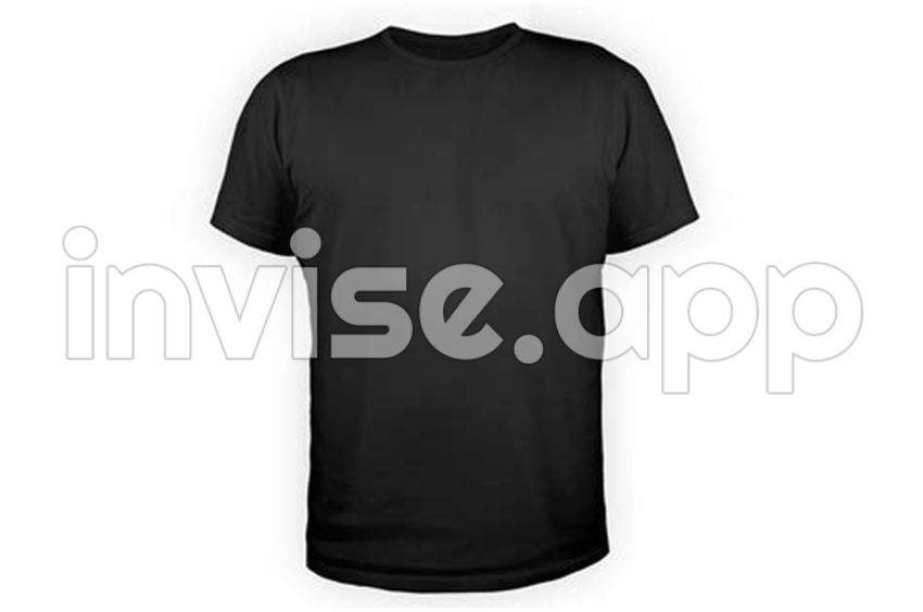 Plain Black T Shirt On Transparent Background 12628220 - Plain Black