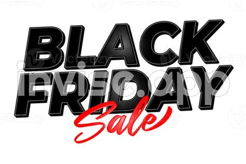 Black Friday Sale 3D Label Promotion Banner 19641485 - Best Black Friday Deals