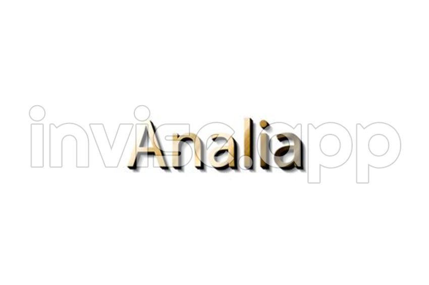 Analia 3D Mockup Name 14463352 - Black Phot Name