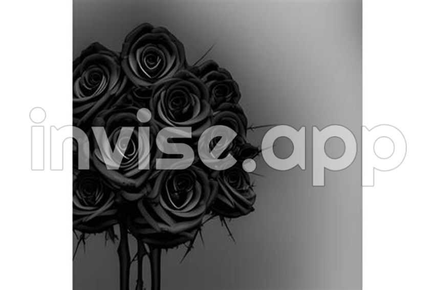 Black Rose Bouquet Graphic By L M Dunn Creative Fabrica - Black Rose Bouquet