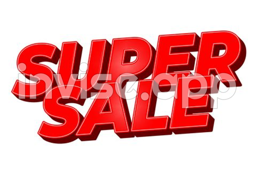 Super Sale Logo - Super Sale 3D Label Promotion Banner 19641475