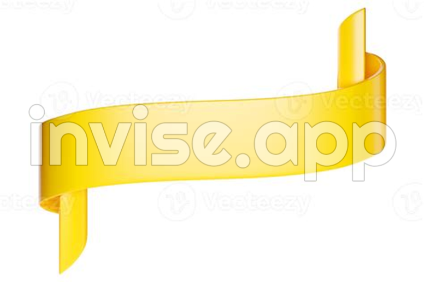 Promo Ribbon - 3D Label Ribbon Glossy Yellow Blank Plastic Banner For Advertisment