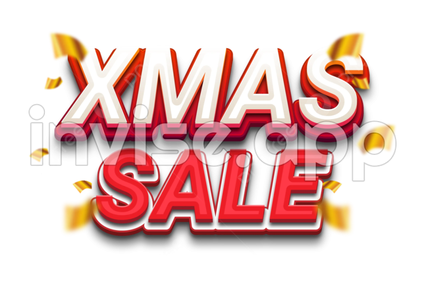 Xmas Promo - Xmas Sale Editable Text Effect Vector, Christmas, Xmas, Sale And Vector With Transparent