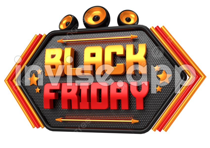 Black Friday Logo. - Gambar Logo 3D Jumaat Hitam Untuk Gubahan, Hitam Friday 3D, Clipart