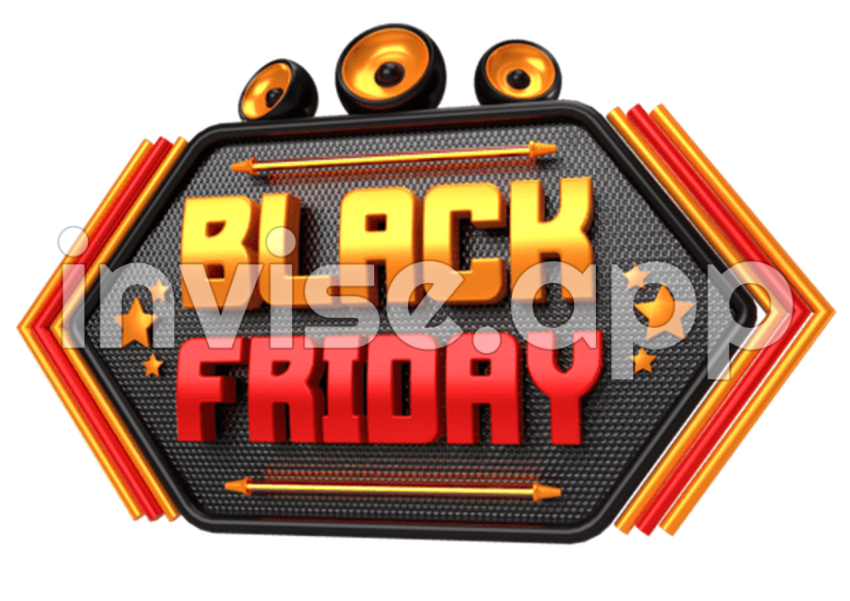 Is Today Black Friday - Black Friday Logo 3D Rendering With White Background Gold And Neon