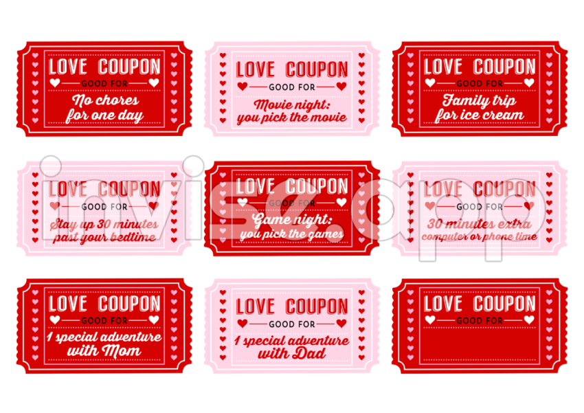 Promo Promo Promo Pinterest - B"Last Minute Valentines Day Ideas Love Coupons, Coupon Template "