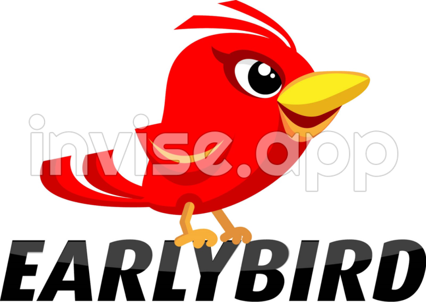 Early Bird Award - Red Earlybird Early Bird Catches The Worm Clipart Download