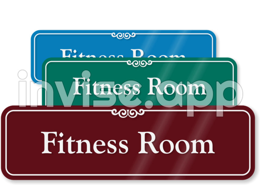 Fitness Room Signs & Gym Signs Health Club Signs From Mydoorsign - Bisaya Gym Signage