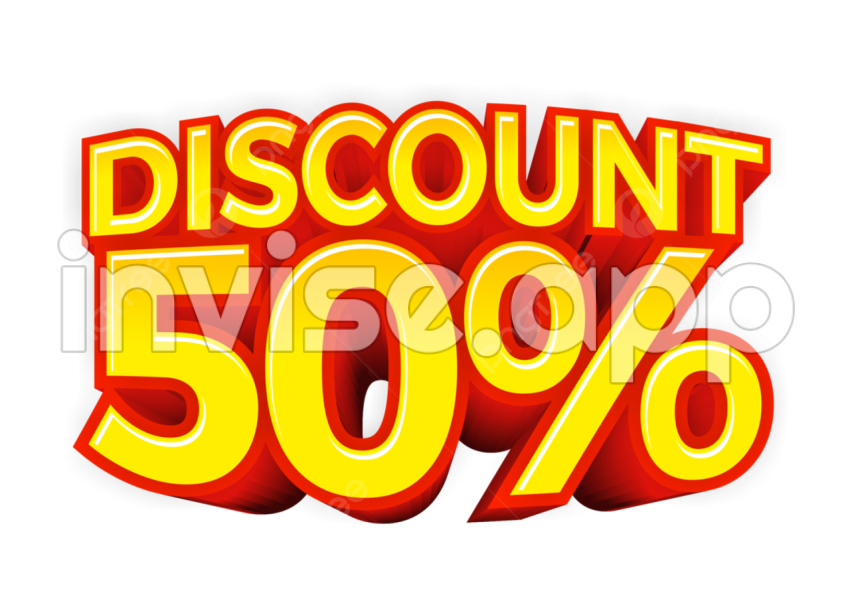 Tulisan Promo - 50 Elemento 3D Descuento ,Dibujos Descuento, 50, Descuento 50 Y