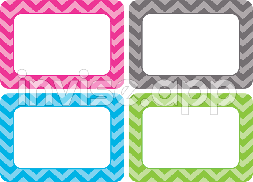 Pack Of Name Labels - Chevron Name Tags/Labels Multi Pack Tcr5526 Teacher Created Resources