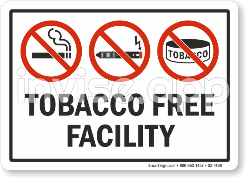 Tobacco Free Zone Signs - Work Free Zone