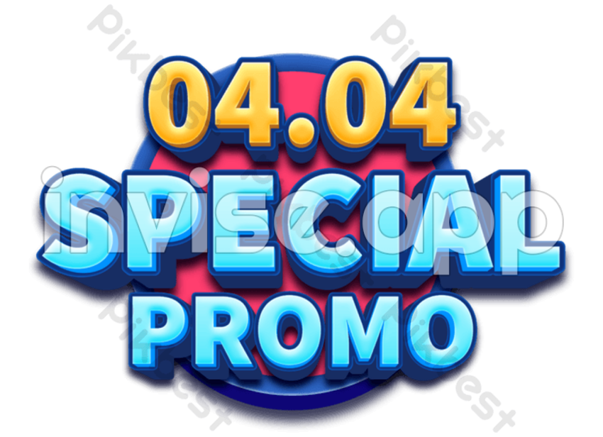 Logo Promo Guncang - 04 Special Promo 3D Promotion Editable Text Effect Images Eps