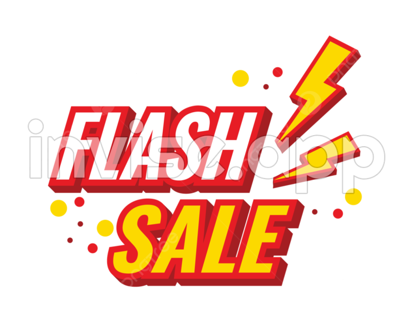 Flash Lightning Bolt Clipart Transparent Background, Flash Sale Banner - Promo Flash Sale