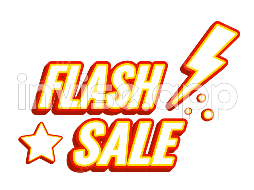 Flash Lightning Bolt Clipart Transparent Background, Flash Sale Banner - Flash Sale Clip Art