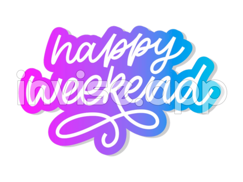 Weekend Promo - Happy Weekend Picture, Lettering Happy Weekend, Happy Weekend, Lettering, Rainbow Image