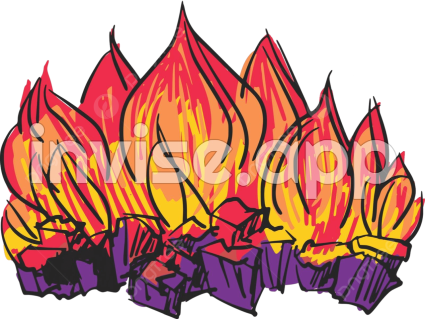 Fire Sketch Energy Firewood Vector, Sketch, Energy, Firewood And Vector With Transparent - Fire Sketch