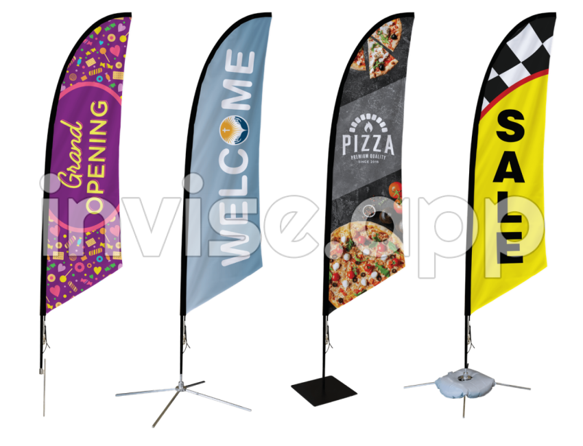 Promotional Banners And Signs - Angled Flag Banners Signs