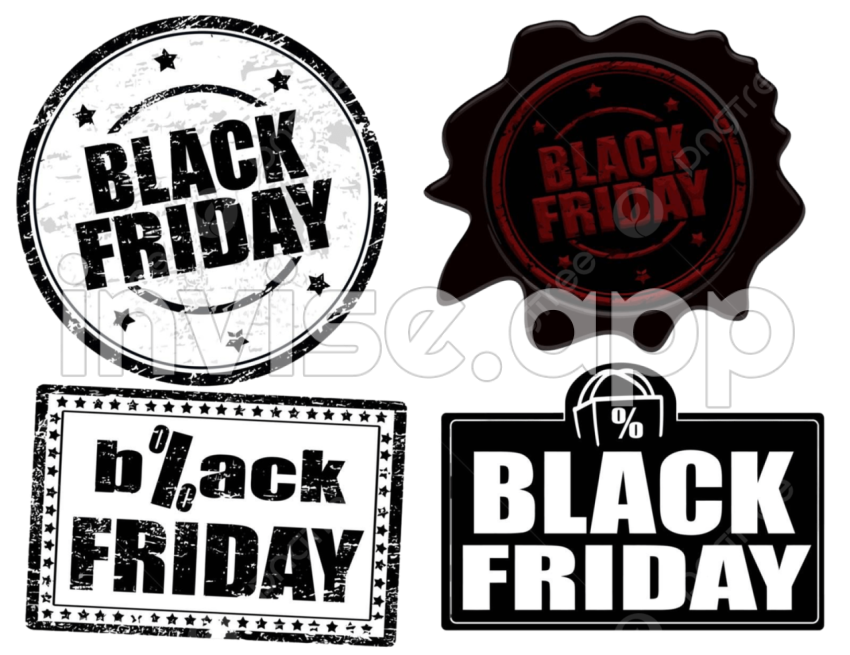 Black Friday Stamp - Black Friday Stamps And Label Product Promotion Black Friday Vector