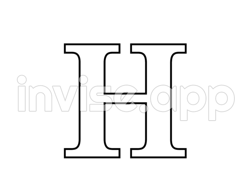 Letter H - Black H Clip Art