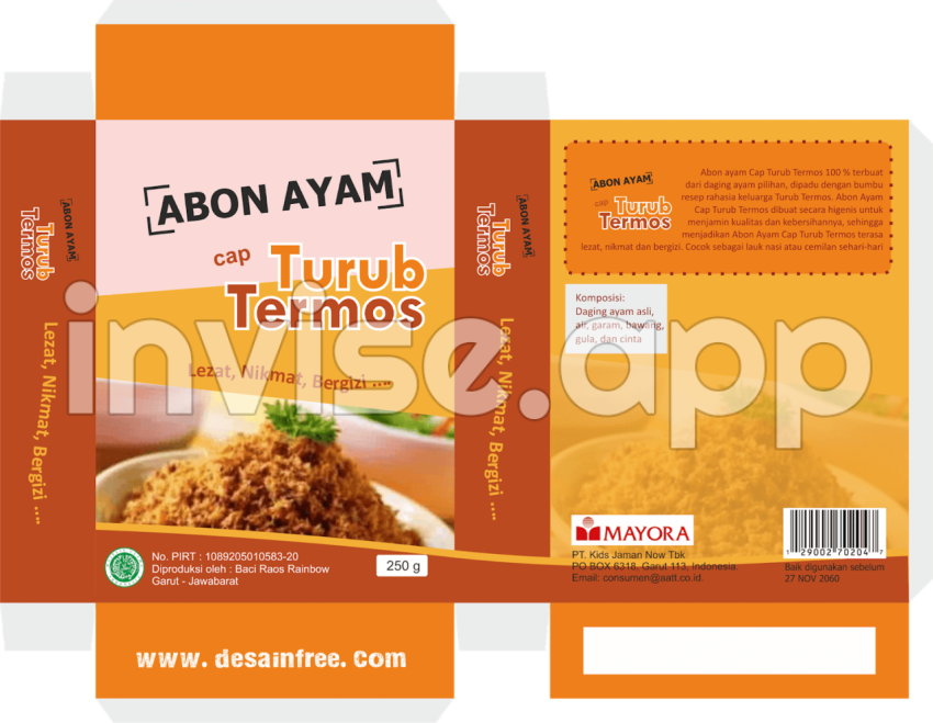 Desain Box Kemasan Makanan Keren Format Cdr Desain Free - Gambar Promosi Produk