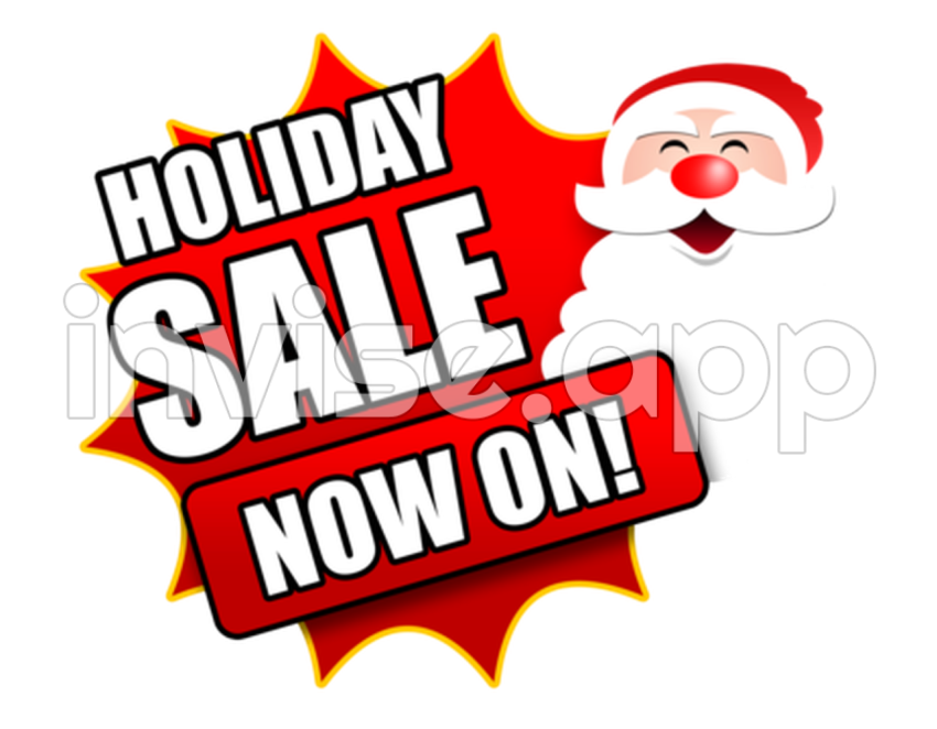 Holiday Season Promotional Sticker Button, Offering, Santa Claus - Sk Logo Christmas