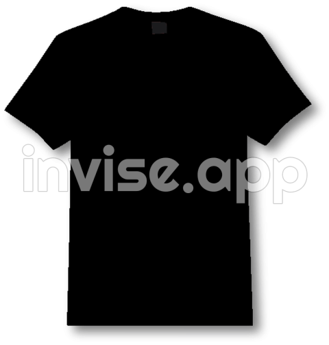 Download Hd Black Tshirt Front And Back Vector Black And White - Plain Black T-Shirt Front