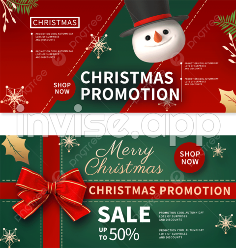 Christmas Promo - Coupon Red , Vector, Psd, And Clipart With Transparent Background