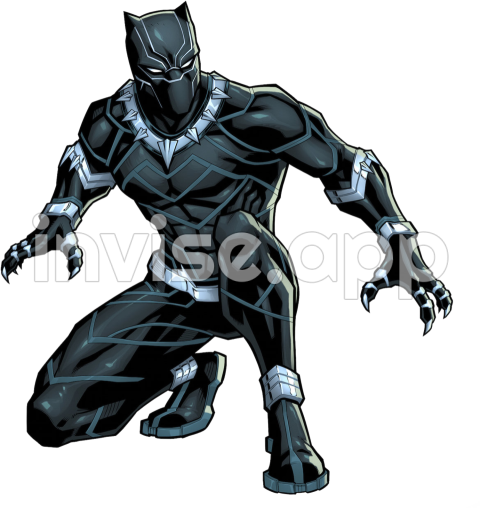 Black Panther Clip Art - Black Panther Cartoon Characters Free Transparent Download Key