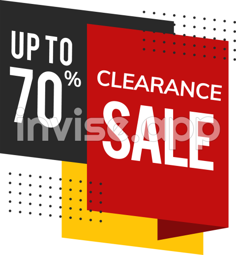 Promo Clearance Sale Akhir Tahun - Clearance Sale Vector Offer Sale 30 50% Off Image