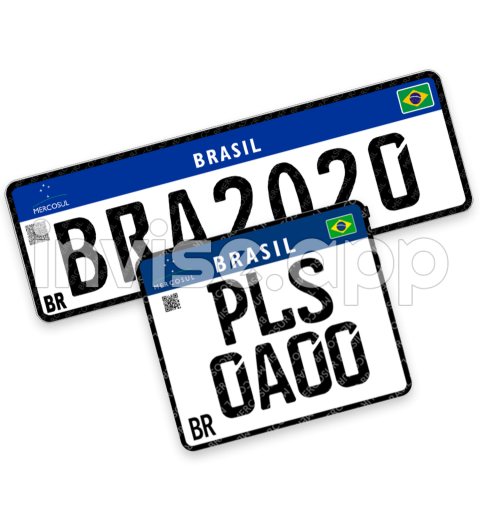 Pm Placas Placas Mercosul - Placa Padrão Mercosul