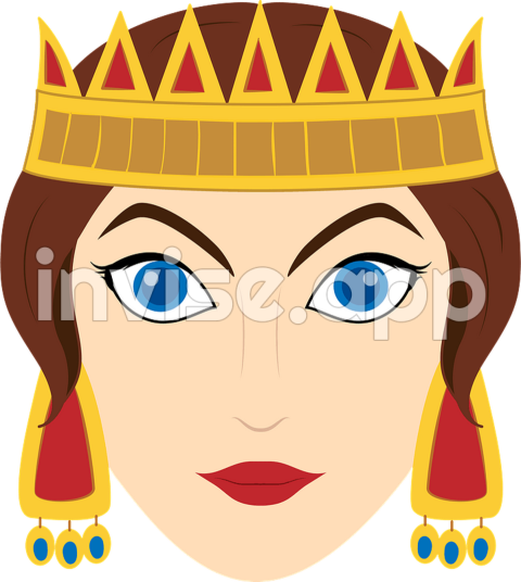 Black Queen Digital Art - Black Queen Svg, Afro Haircut And A Crown Svg, Eps, Dxf Clip