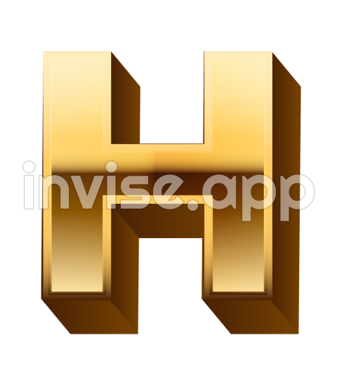 Copper Black Lettter H - Letter H Images Transparent Background Play