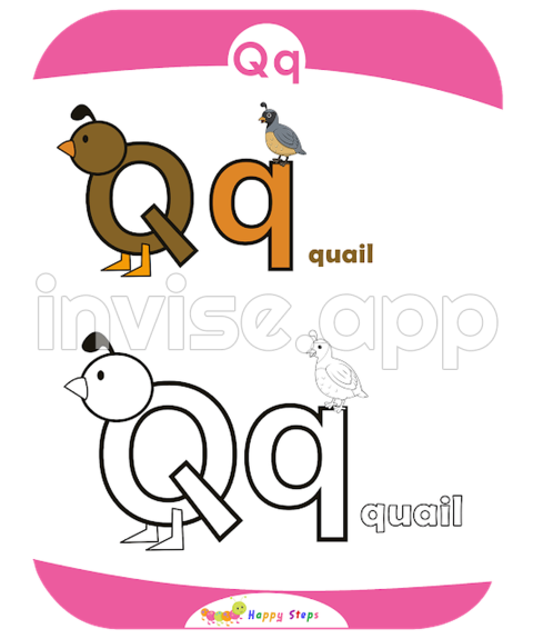 Letter Q Preschool Crafts - Nodee Happy Steps Alphabet Activities For Kids