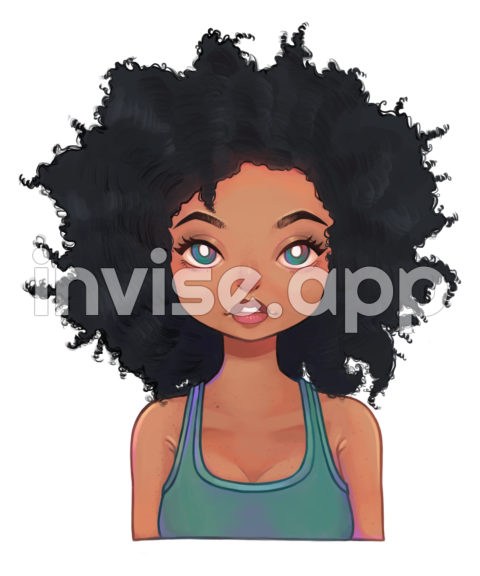 Black Girl With Natural Hair Drawing At Paintingvalley Explore - Female Black Girl Drawing