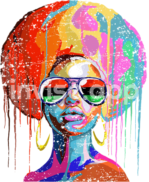 Image Of A Black Girl - Black Girl Art, Afro Women , Black Women Strong , Black Queen