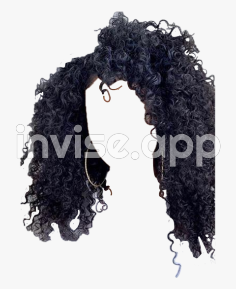 Black Curly Hair - Curly Curly Hair Lace Wig, Hd Download , Transparent Image