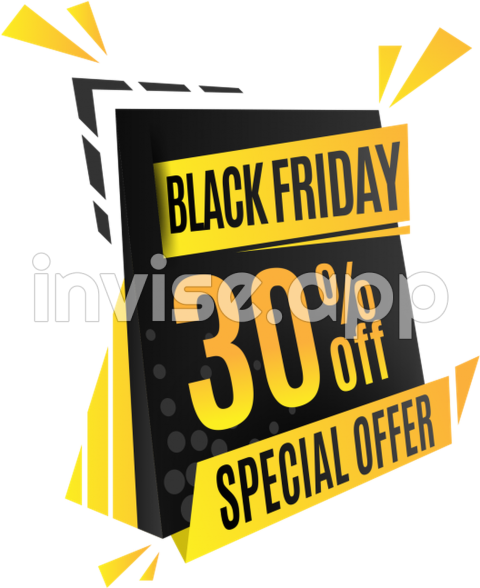 Black Friday 30 % - Black Friday 30% Off Graphic Design Clipart Full Size Clipart