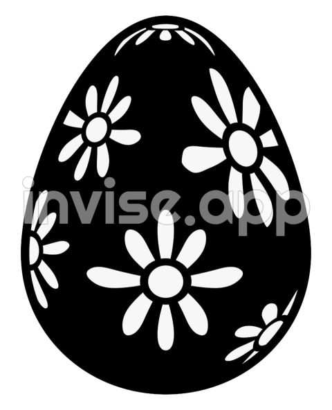 Black Easter Egg Clipart Mart - Easter Egg Black And White