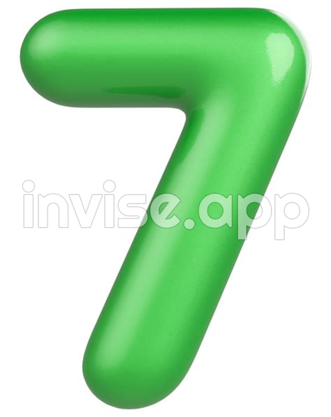 Number 7 Picture - 3D Numero 7 Vert 11297729