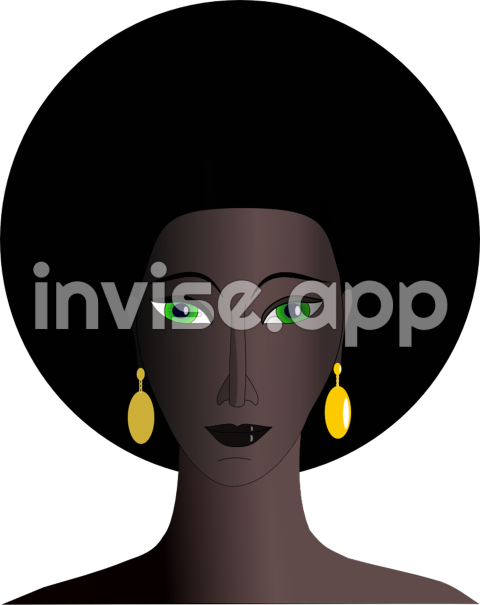 Black Woman Clip Art - Onlinelabels Clip Art Black Woman With Green Eyes