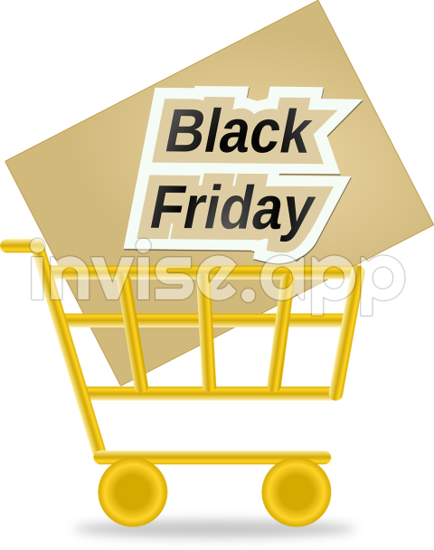 Full Shopping Cart Black Friday - Black Shopping Cart With Boxes