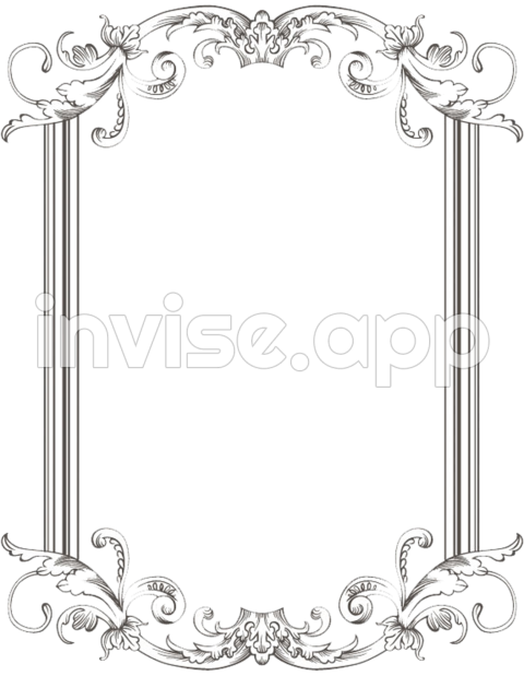 Vintage Black Frame , Vintage Black Frame Transparent Free For - Black Baroque Frame